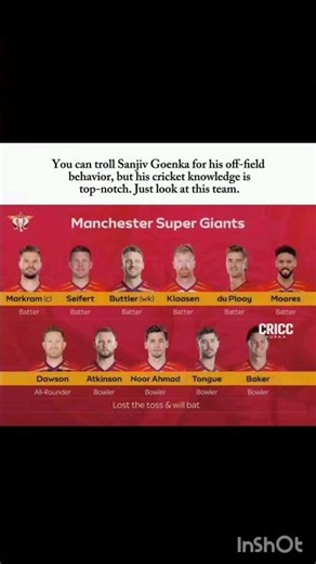 Sanjiv Goenka's Manchester Super Giants Team is INSANE! 🤯🔥 #TheHundred