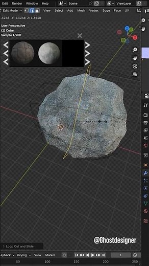 How to Create Low Poly Rocks in 1 Minute ⏳#Blender #LowPoly #3DModeling #GameAssets #BlenderTips 🚀