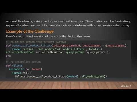 Resolving nocontent and "no template" Errors in Ruby on Rails Using Helper Methods