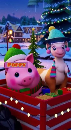 Christmas celebration tractor 🚜 #cartoon #tractor #christmas