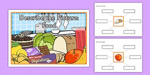 Describe the Picture: Food Writing Frame