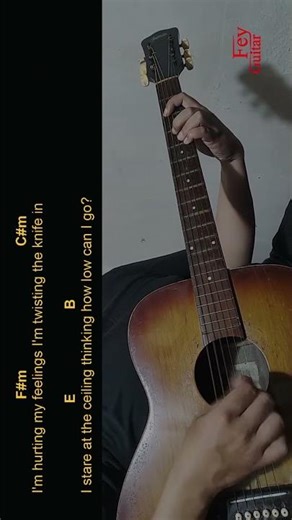 LØLØ - the punisher Easy Guitar Chord & Lyrics (cover) #shorts