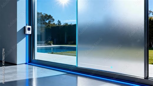 Innovative IoTenabled smart window film dynamically modulating transparency to enhance privacy and reduce solar heat gain.