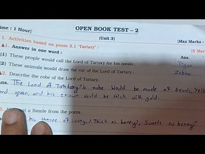 Class 7th English open book test 2 and close book test 2 unit 3 workbook answer #myrajsir