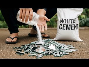 Mix BROKEN GLASS with WHITE CEMENT! Amazing Results Worth Millions of Dollars