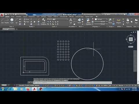 how to use offset and array in autocad