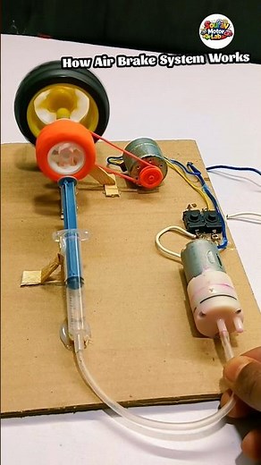 How Car Air Brake System Works | Real Demo with Air Pump & Motor