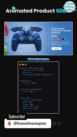 ANIMATION PRODUCT SLIDER #coding #programmer #python #fullstackwebdeveloper#tiktok #shortsfeed#short