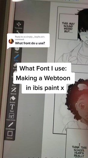 Choosing the Best Webtoon Font in ibis paint x