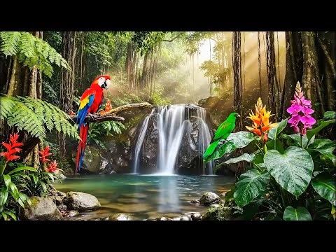 8 Hours Nature Sounds Stream, Birds & Gibbons | 432Hz Deep Sleep Music