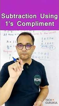 Subtraction Using 1's Compliment | Digital Electronics | Tech Gurukul by Dinesh Arya #shorts #short
