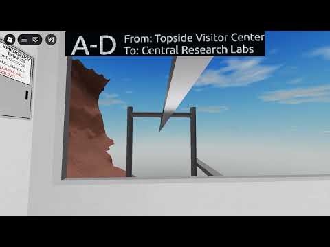 Roblox NVRF Transit System monorail from Topside Visitor Center to Center Research Labs