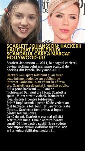 SCARLETT JOHANSSON: HACKERII I-AU FURAT POZELE NUD! SCANDALUL CARE A MARCAT HOLLYWOOD-UL!