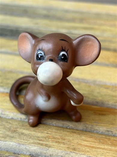 Josef Originals "bubble Gum Blowing Baby Mouse" | Mouse Village | Japan | Black Eye Era - Etsy