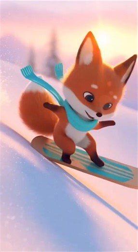 Day 5｜Little Fox Ski Training 🦊❄️Easy Jump & Happy Spin