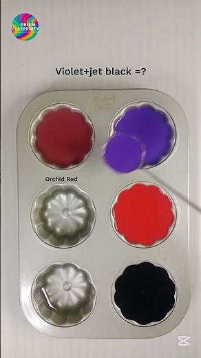 🎨 Mixing Violet, Vermilion Red & Black | 3 Bold & Dramatic Color Combinations!#colormixing#artshorts