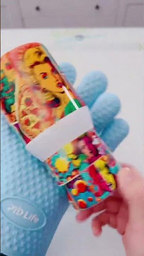 Sublimation with a heat gun is easy! Heat until you see the ink come through the paper. #tumbler