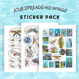 Storybook Character Stickers | Bonus Content From the Kids’ Book: Jcub Spreads His Wings | Collectible Sticker Set | Cute Fun Sticker Set - Etsy