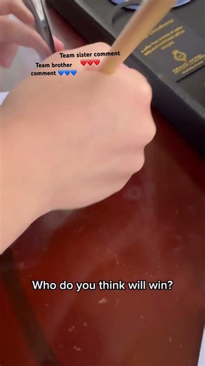 Sister vs brother art challenge!!! #❤️v💙 #art #siblings