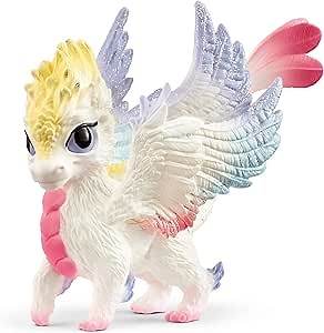 schleich Bayala - 4" Rainbow Baby Dragon - Cute Dragon Toys for Girls and Boys - Monster Toys for Kids Ages 5+ | 70825