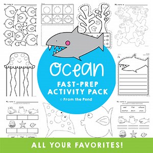 Ocean Worksheets and Crafts | Literacy, Math & Fine Motor