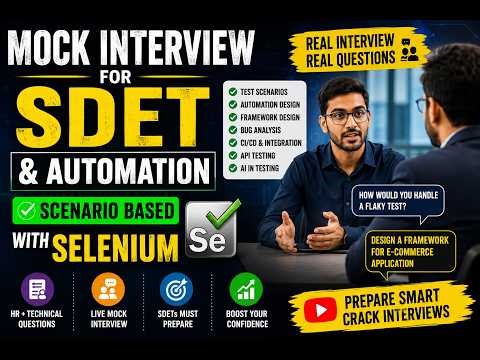 Crack Selenium Interviews Real Time Scenario Mock Interview + Tough Follow Ups
