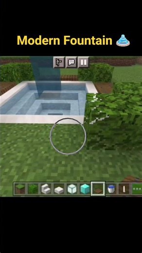 Minecraft Modern Fountain Build #shorts #minecraft