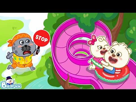 Don’t climb up there 🚫 Bearee’s dangerous tree slide and a safety lesson | Bearee Kid Show
