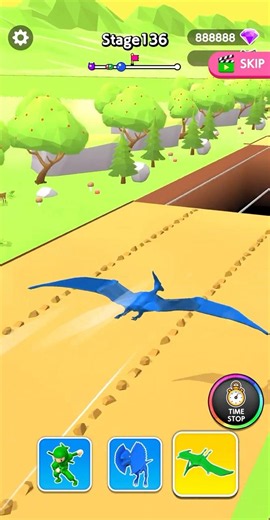 🎮 Dino Ninja Race Stage #136 🦖👑 #shorts #mobilegame #trex