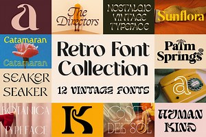 The Retro Font Collection, a Sans Serif Font by Tropical Type