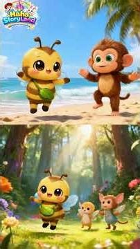 Beenie & Mookie Dance 🐝🐵 | Fun Beach & Forest Dance Song for Kids