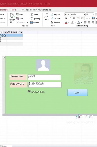 Crea un Formulario de Login en Access