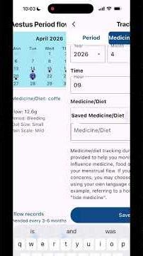 “Aestus Period Flow Tracker” App demo