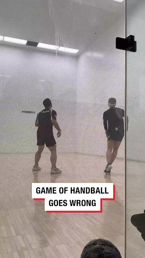 Hilarious Handball Fail: Shattered Glass Surprise!