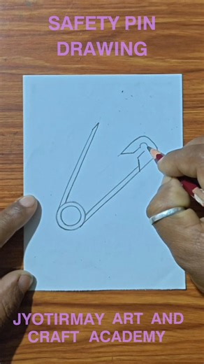 ll Easy Safety pin drawing ll