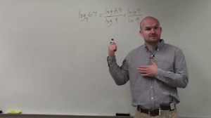 How to rewrite a logarithm using the change of base formula, log9 (64)