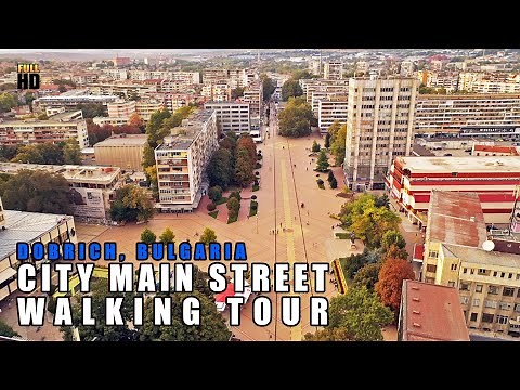 Dobrich, Bulgaria City Center 4K Virtual Walking Tour - Nature Walk