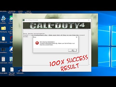 How to fix Call of Duty Modern Warfare 4 filesyscheck.cfg error