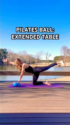 Extended Table (Bird Dog) with Ball | Pilates Core Stability