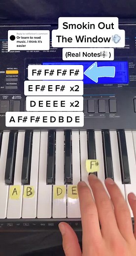 Reply to @netflixfeen who can play with real notes?? #piano #pianoforte #easyplay #30secondpianolesson #learnsomethingnew