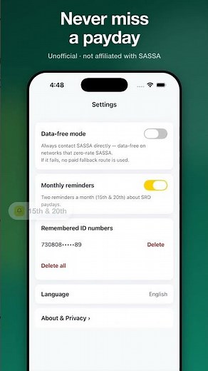 SRD Check by SASSA R370 Android App