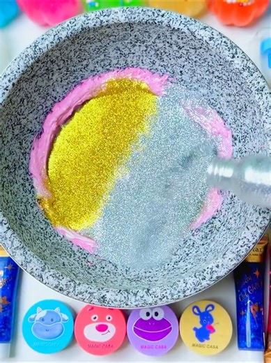 #Satisfying #Slime #ASMR 🌈 DIY How To Make Cute Pink Slime Mixing Eyeshadow #Makeup BB Cream #Glitter ASMR Slime Relax