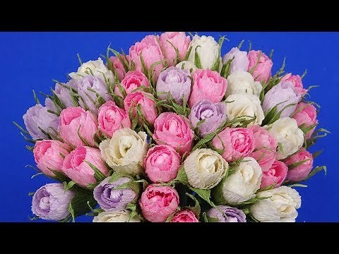 Flowers making | Mini Crepe Paper Rose | DIY mini roses
