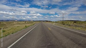 Driving Plate Utah Scenic Byway 12 Westbound Bryce Canyon Multicam Set 01 Rear View Airport Southwest USA