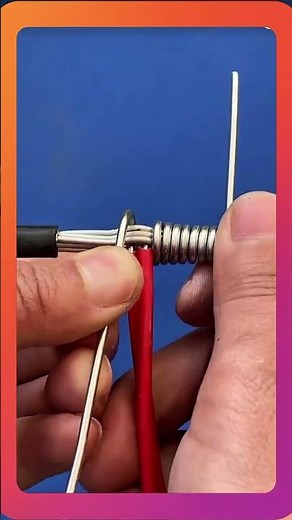 “Clean Cable Connection for Safe and Solid Wiring #ElectricalWork #DIYProject #Wiring”