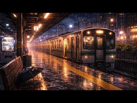 Rainy Train Ride in Tokyo ☔ | Lo-fi Hip Hop for Relaxation & Deep Focus