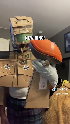 LETS GOO FN #fyp #foryou #foryoupage #viral #blowup #nfl #insane #nationalcardboardleague #nfl #ncl #football #cardboard #crafts #art #ring #superbowl