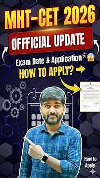 MHT-CET 2026 Registration Form Filling✅ | MHT-CET Exam Dates OUT | How To Fill CET Exam Form 2026