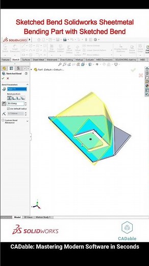 Sketched Bend Solidworks Sheetmetal | Bending Part with Sketched Bend #solidworkssketchedbend