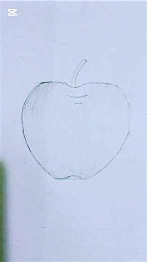 How to Draw Apple by easy technique🍎😊#fruitarttutorial #drawing